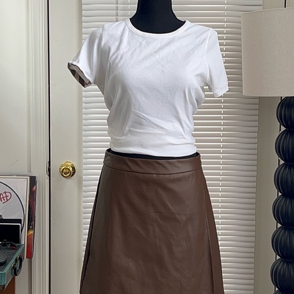Brown A-Line Mini Skirt for Casual Wear - Picture 5 of 10